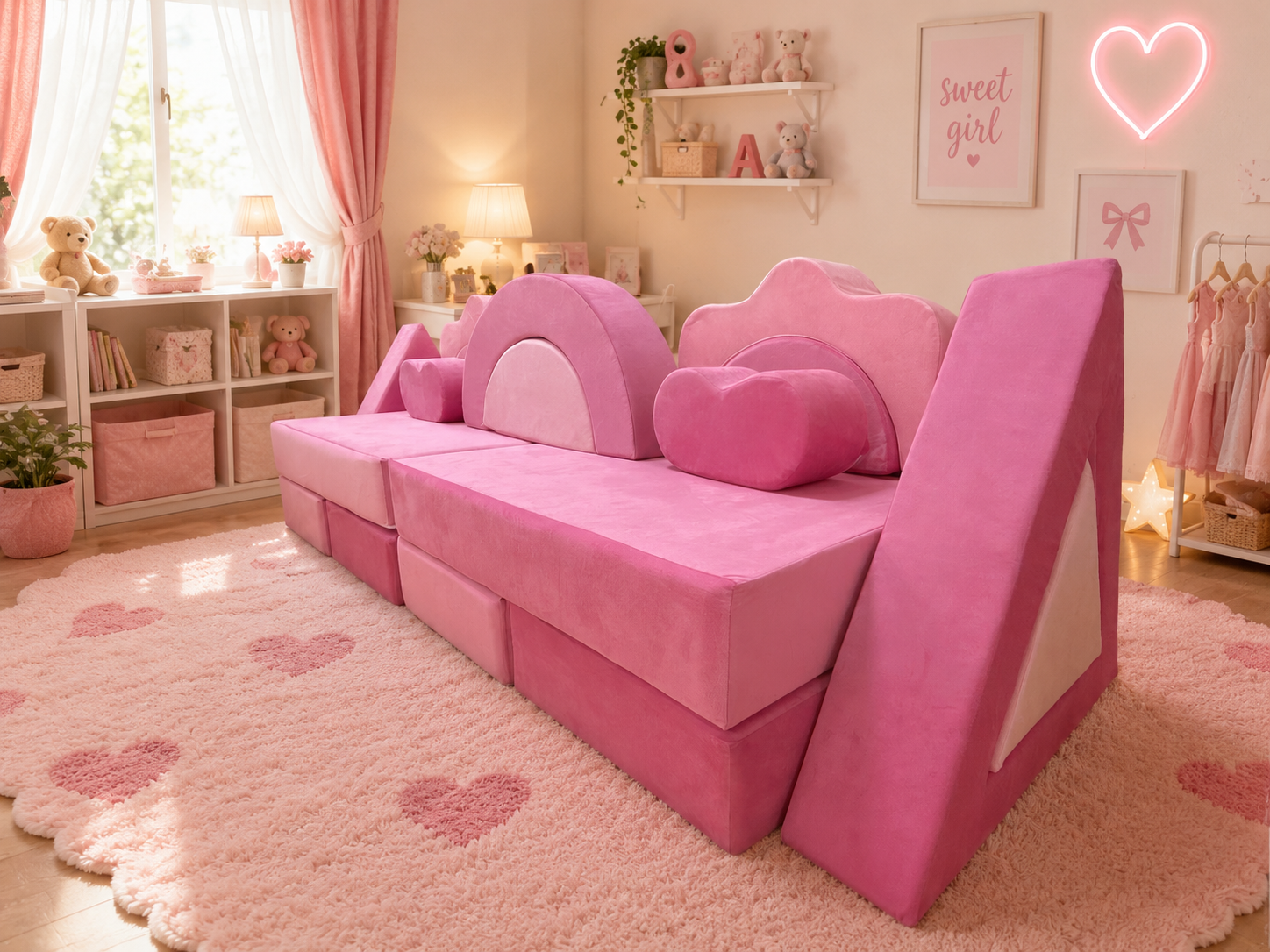 BioDew PlayFlex™ Modular Kids Sofa | Washable Play Couch for Kids
